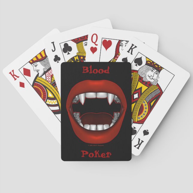 Jeu De Cartes Vamp Design Bouche Lecture Cartes (dos)