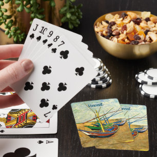 Jeu De Cartes Van Gogh Bateaux de pêche sur la plage à Saintes-M