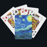 Jeu De Cartes van gogh - nuit étoilée<br><div class="desc">Le célèbre tableau de Van Gogh,  "La nuit étoilée". Peint lors de son séjour à l'asile de Saint Rémy dans les années 1880,  van Gogh dépeignait les collines ondulantes et les cyprès qu'il voyait depuis sa fenêtre.  numériquement amélioré par PixDezines.  Copyright © 2008-2020 PixDezines™. Tous droits réservés.</div>