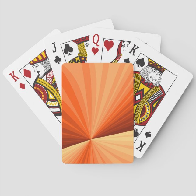 Jeu De Cartes Vanille rouge orange Abstraite moderne Fractale gr (dos)