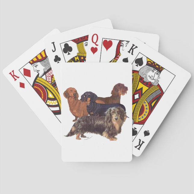 Jeu De Cartes Variétés de teckel (dos)