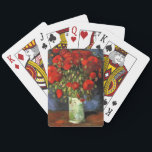 Jeu De Cartes Vase avec des papillons rouges | Vincent van Gogh<br><div class="desc">Vase with Red Poppies de Vincent van Gogh est un tableau captivant qui met en valeur l’utilisation dynamique de la couleur et de la brosse expressive de l’artiste. Le tableau présente un vase de terre simple rempli de coquelicots cramoiseux et audacieux, dressé contre un arrière - plan texturé et muet....</div>