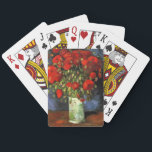 Jeu De Cartes Vase avec des papillons rouges | Vincent van Gogh<br><div class="desc">Vase with Red Poppies de Vincent van Gogh est un tableau captivant qui met en valeur l’utilisation dynamique de la couleur et de la brosse expressive de l’artiste. Le tableau présente un vase de terre simple rempli de coquelicots cramoiseux et audacieux, dressé contre un arrière - plan texturé et muet....</div>