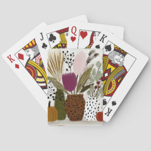 Jeu De Cartes Vases tachetés léopard prune et olive
