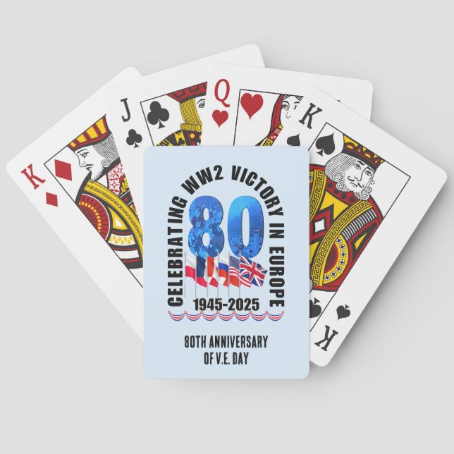 Jeu De Cartes VE DAY 80e anniversaire Victoire en Europe 2ÈME GU (dos)