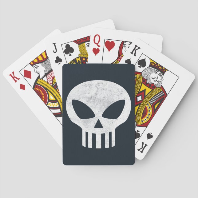 Jeu De Cartes Vector Skull Distressed (dos)