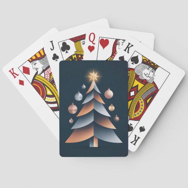 Jeu de Cartes Vectoriel de Sapin de Noël (dos)