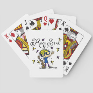 Jeu De Cartes Vedette du rock blonde de garçon