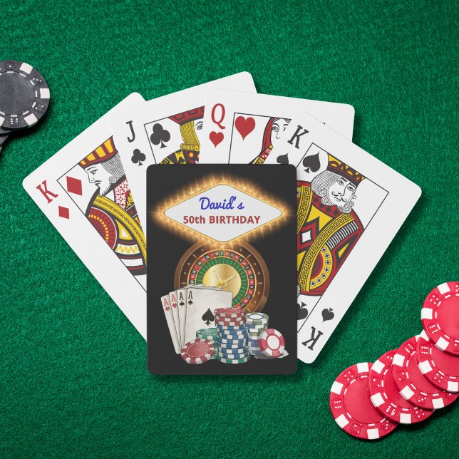 Jeu De Cartes Vegas Casino Night Black Birthday Party Favors (Casino Night Las Vegas Themed Birthday Party Playing Card Favors)