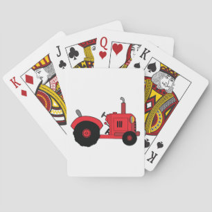 Jeu De Cartes Véhicule tracteur agricole rouge