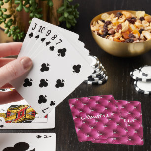 Jeu De Cartes Velours Faux Rose Luxe Glamour