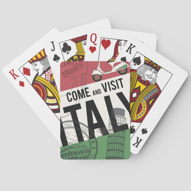 Jeu De Cartes Venez visiter l'Italie (dos)