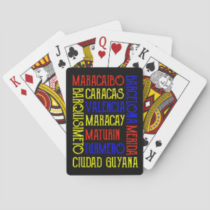 Jeu De Cartes Venezuela Caracas Ville Noms Magnet de photos
