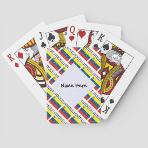 Jeu De Cartes Venezuela Drapeau Vénézuélien Carrelé Personnalisé