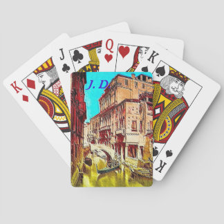 Jeu De Cartes Venice Italie Jouer aux cartes et aux lettres mono