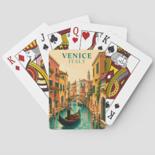 Jeu De Cartes Venise Italie Vénitien Canal Vénitien Vintage