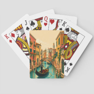 Jeu De Cartes Venise Italie Vénitien Canal Vénitien Vintage