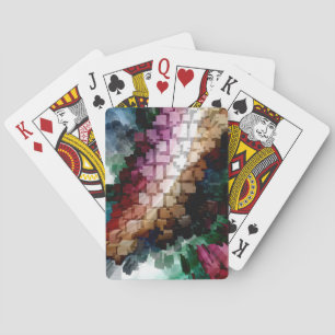 Jeu De Cartes Vent foncé centré sur le cube