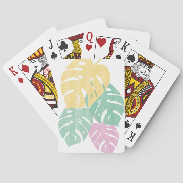 Jeu De Cartes Verdure tropicale - Monstera Feuilles (dos)