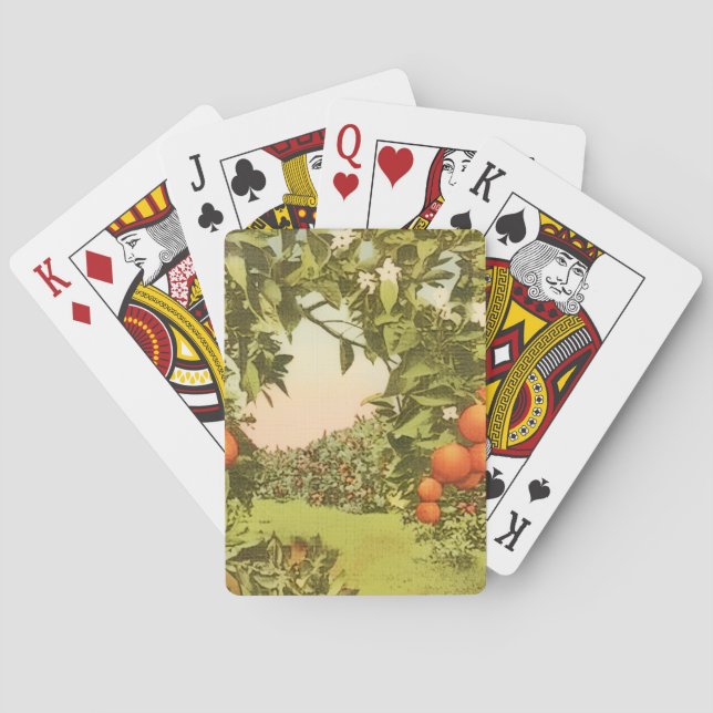 Jeu De Cartes Verger d'orangers vintage (dos)