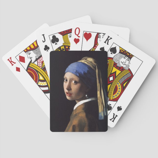 Jeu De Cartes Vermeer Girl Pearl Élevant Masterpiece Peinture (dos)