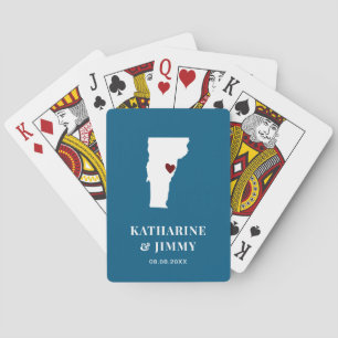Jeu De Cartes Vermont Wedding Favor Deck of Cards, State Map
