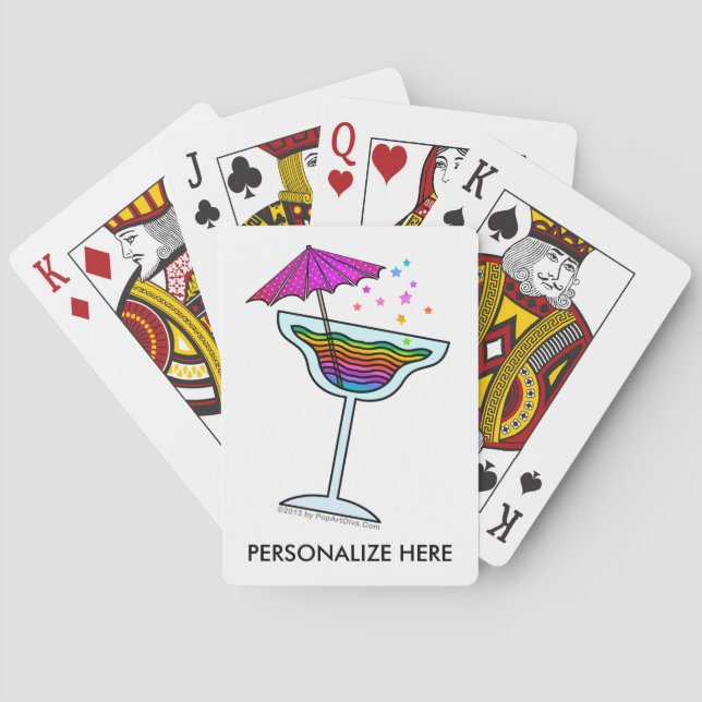JEU DE CARTES VERRE À MARGARITA (dos)