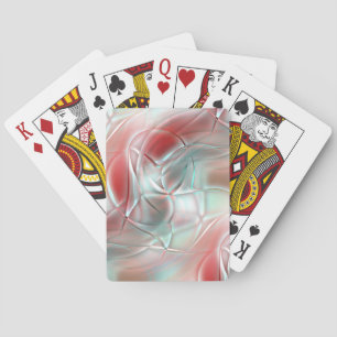 Jeu De Cartes Verre doux gravé avec rainures lisses, ton clair