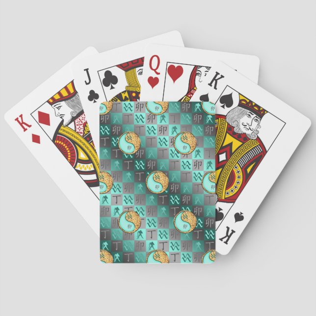 Jeu De Cartes Verseau & Lapin de Feu (dos)