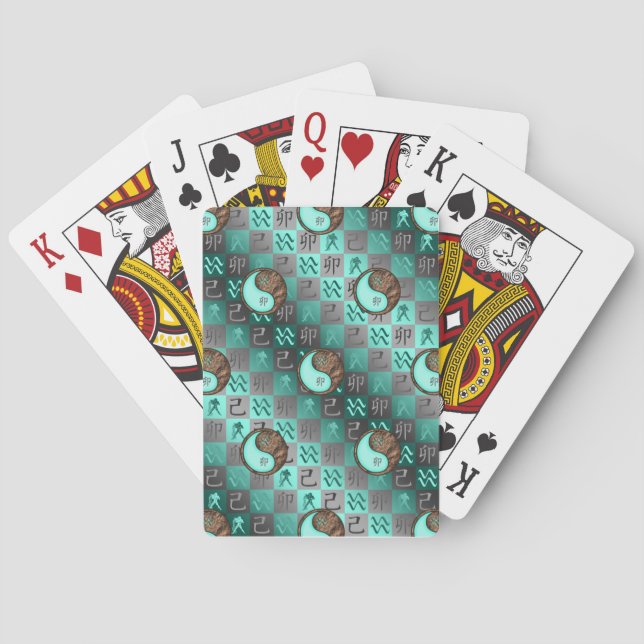 Jeu De Cartes Verseau & Lapin de Terre (dos)