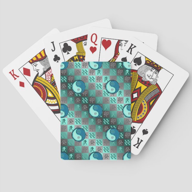 Jeu De Cartes Verseau & Lapin d'eau (dos)