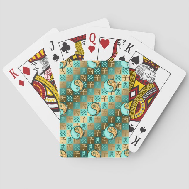 Jeu De Cartes Verseau & Rat de Feu (dos)