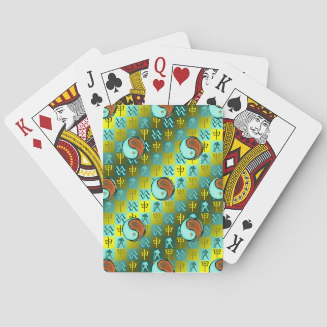 Jeu De Cartes Verseau & Singe de Bois (dos)