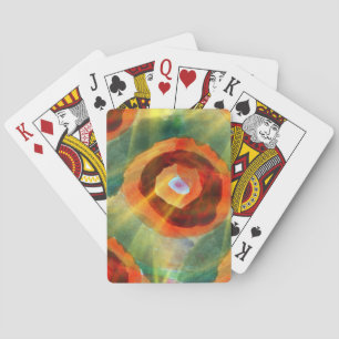 Jeu De Cartes vert de l'eau d'abrégé sur texture d'art, orange,