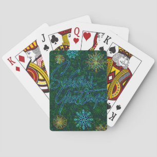Jeu De Cartes Vert Joyeuses Fêtes