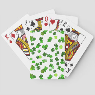 Jeu De Cartes Vert Kelly « Shamrocks Falling »
