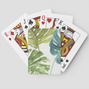 Jeu De Cartes Verts mixtes   Palmes tropicales