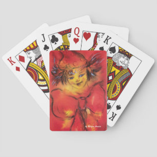Jeu De Cartes VÊTEMENT AVEC RIBBON ROUGE / Bal mascarade vénitie