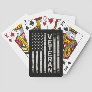 Jeu De Cartes Vétéran Drapeau Américain Armée Américaine Patriot