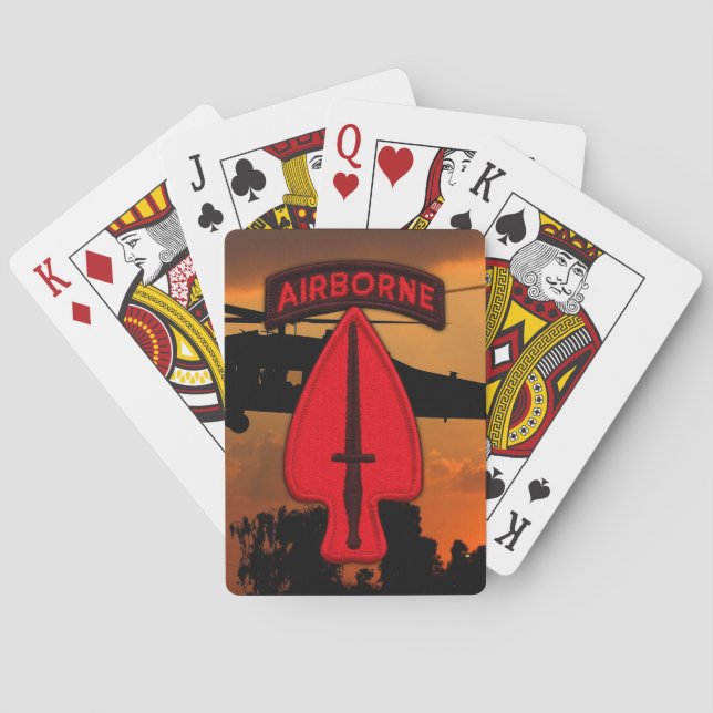 Jeu De Cartes Vétérans de patchs d'opérations spéciales de l'USA (dos)