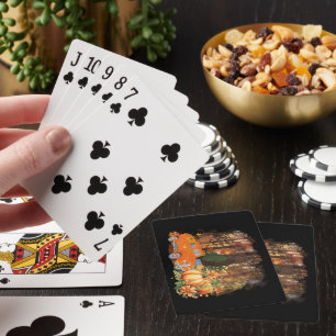 Jeu De Cartes Vibes D'Automne, Une Voiture Chargée De Citrouille