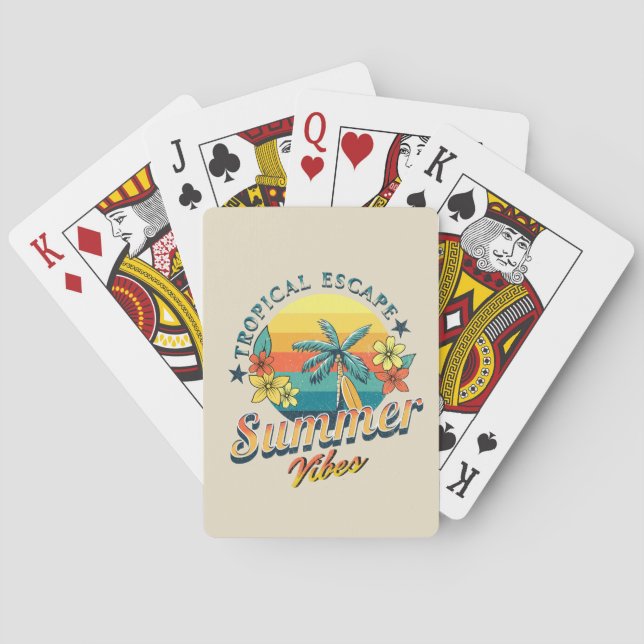 Jeu De Cartes Vibes d'été - Saut tropical (dos)
