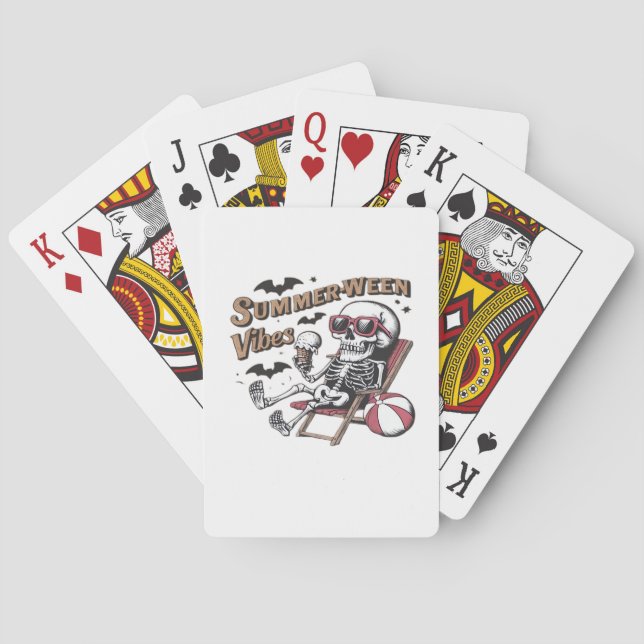 Jeu De Cartes Vibes Heureuses de Sumerween Squelette Crème Glacé (dos)