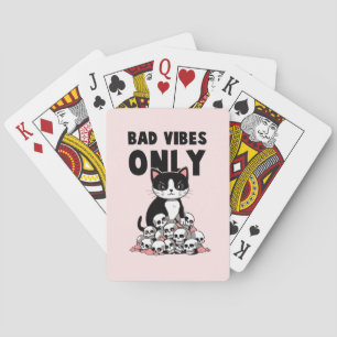 Jeu De Cartes Vibes incorrectes uniquement - Chat et crânes