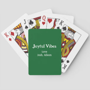 Jeu De Cartes Vibes Joyeuses vertes vacances de Noël amour famil