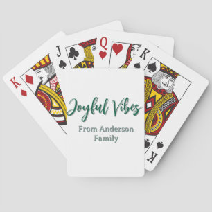 Jeu De Cartes Vibes joyeux Noël vert nom de famille
