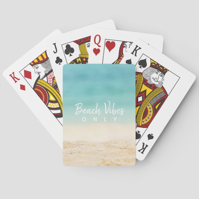 Jeu De Cartes Vibes Plage uniquement aquarelle Océan + Plage (dos)