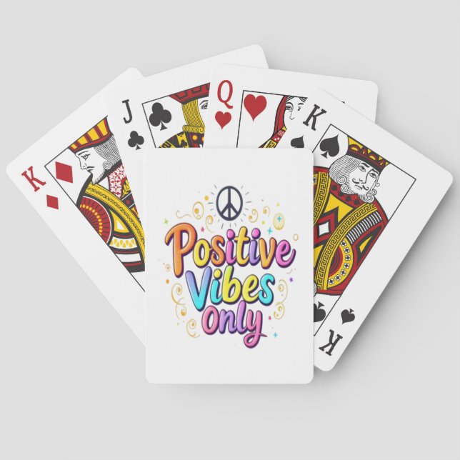 Jeu De Cartes Vibes Positives Seulement - Colorée Encourageant C (dos)