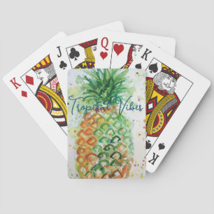 Jeu De Cartes Vibes tropicales de la plage de fruits d'ananas ja
