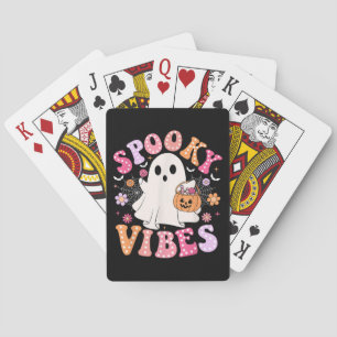 Jeu De Cartes Vibrations Effrayantes Fantôme Rétro Groovy Hallow
